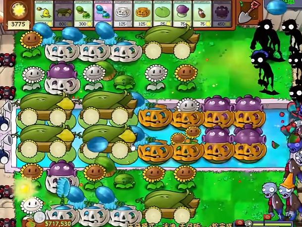 植物大战僵尸无尽模式如何搭梯子