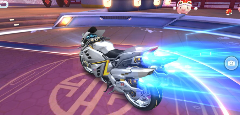 qq飞车手游摩托车怎么抬头喷