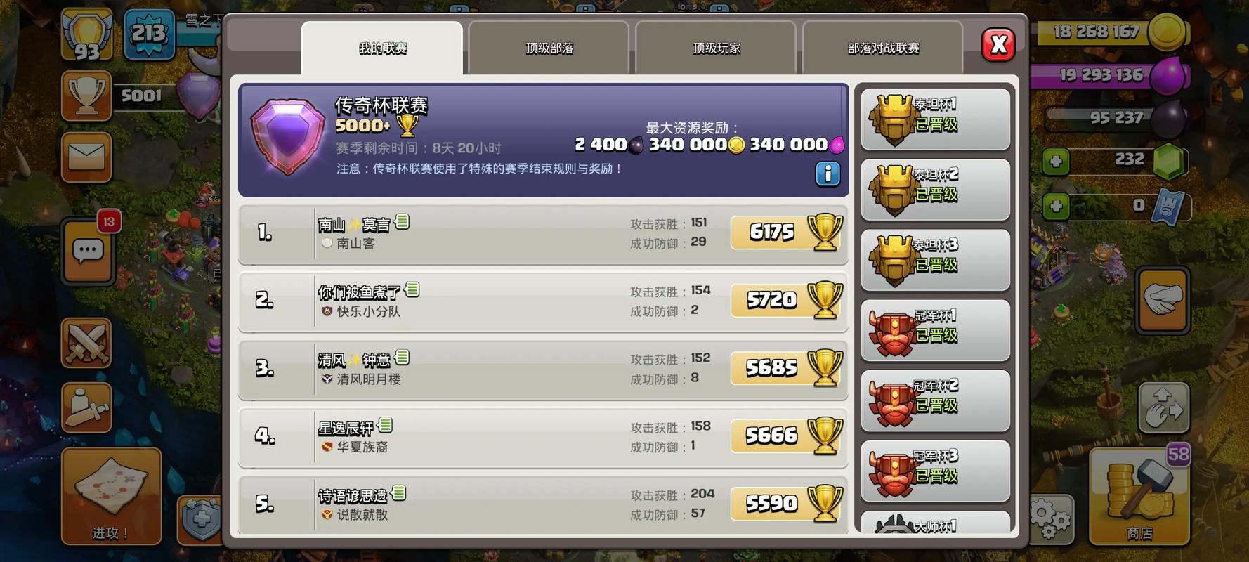 部落冲突多少杯合适