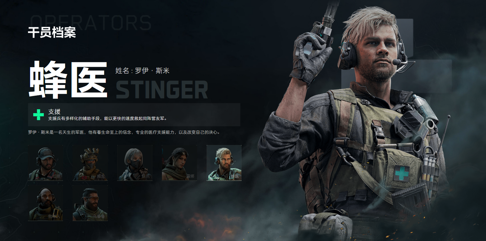 三角洲行动的蜂医有什么技能