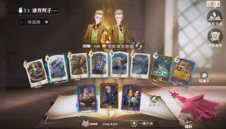 哈利波特双胞胎卡组怎么组
